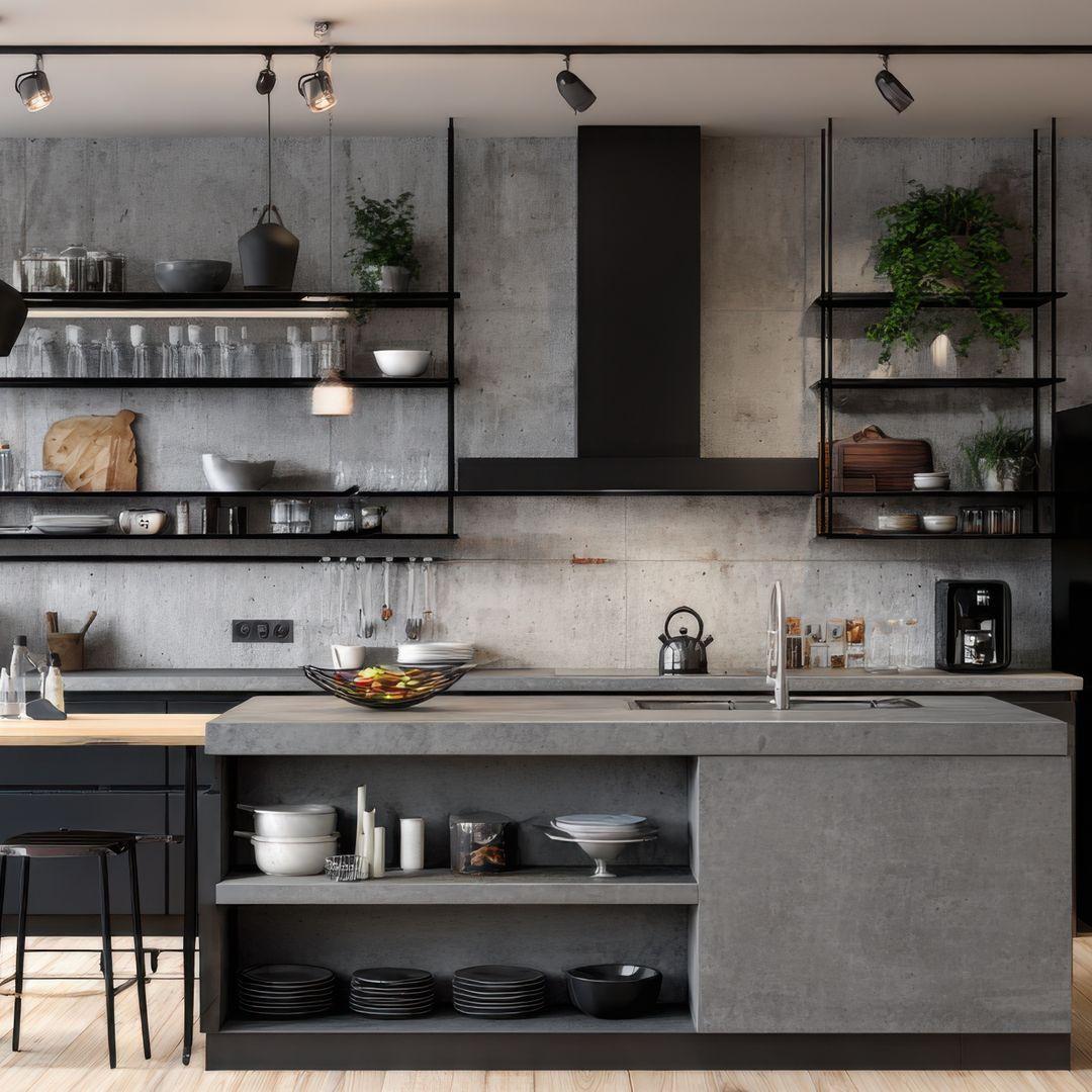 Küche in Beton