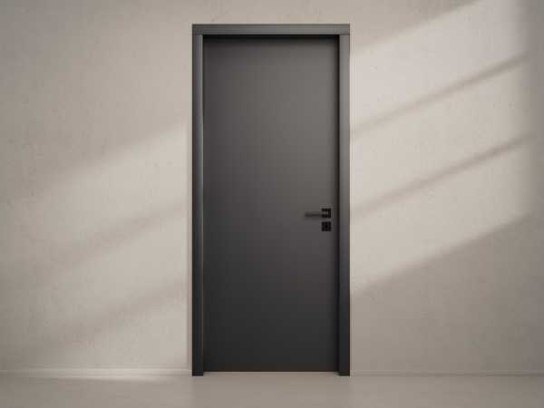 Door with material