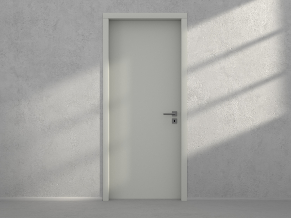 Door with material