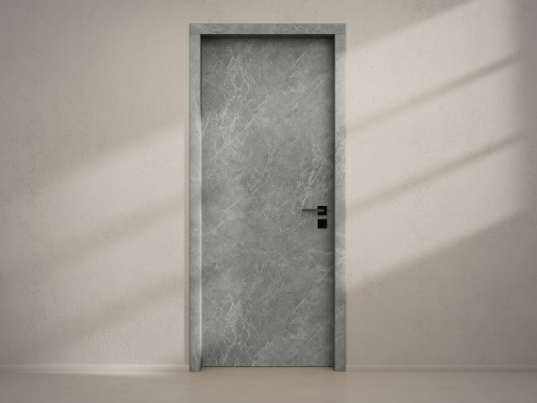 Door with material