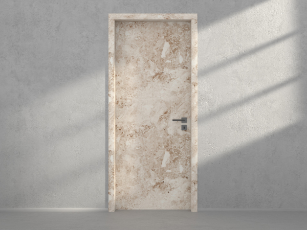 Door with material