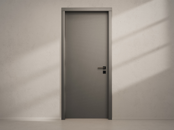 Door with material