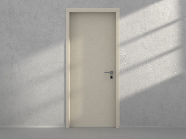Door with material