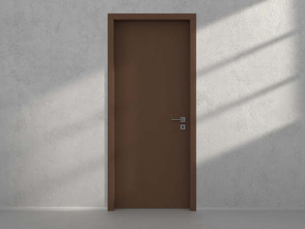 Door with material