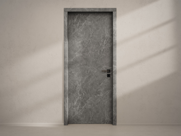 Door with material