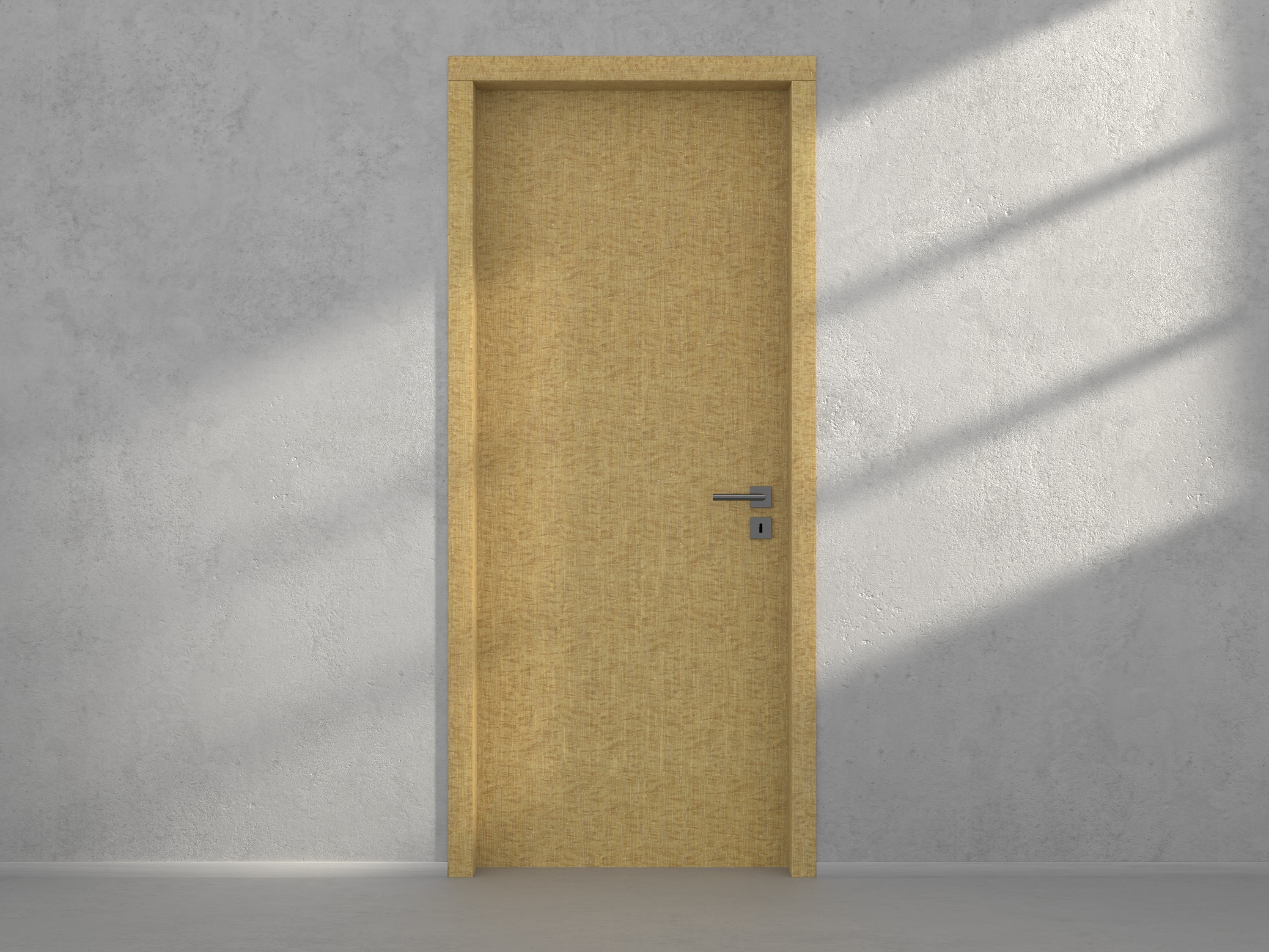 Door with material