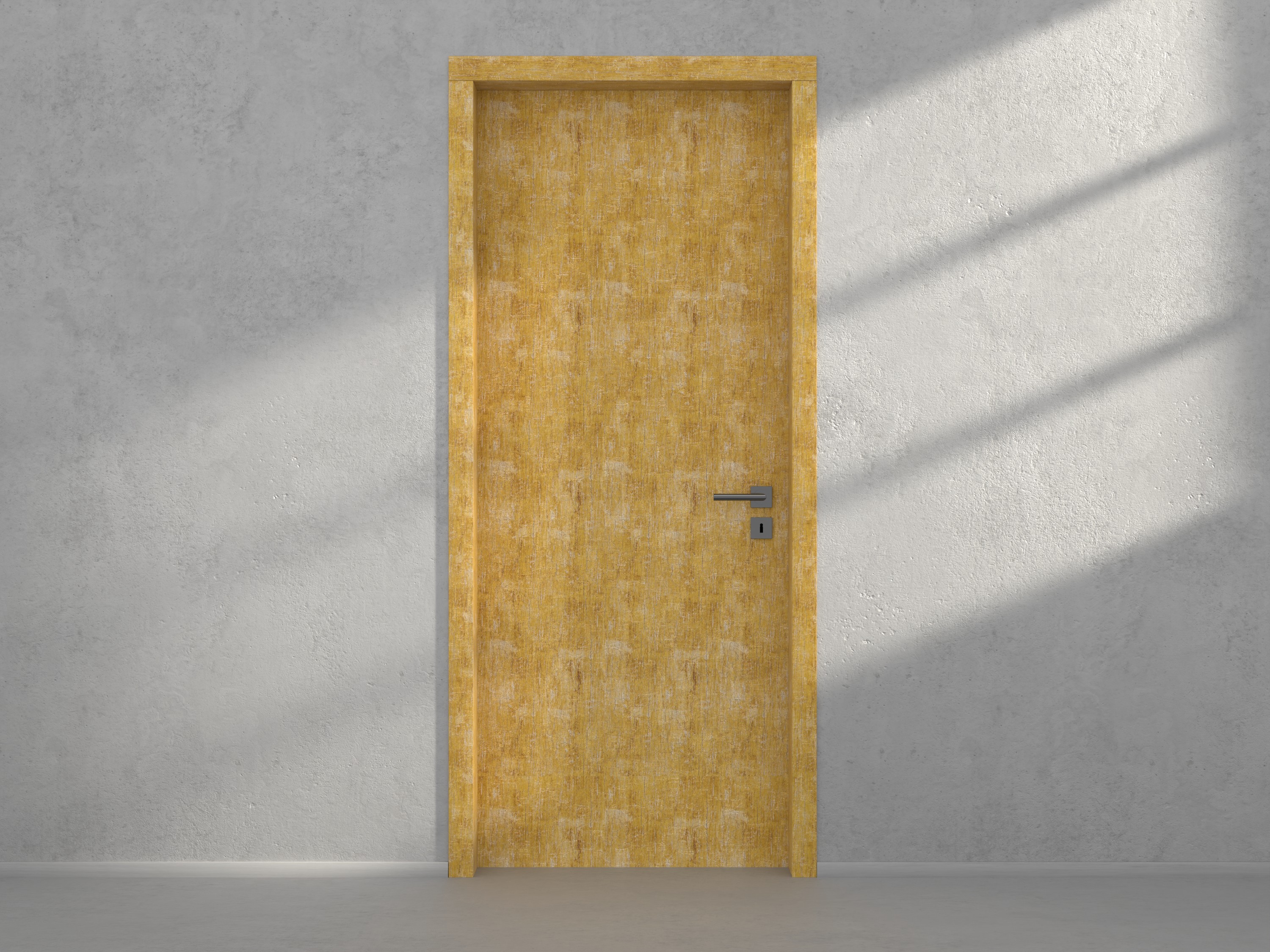 Door with material
