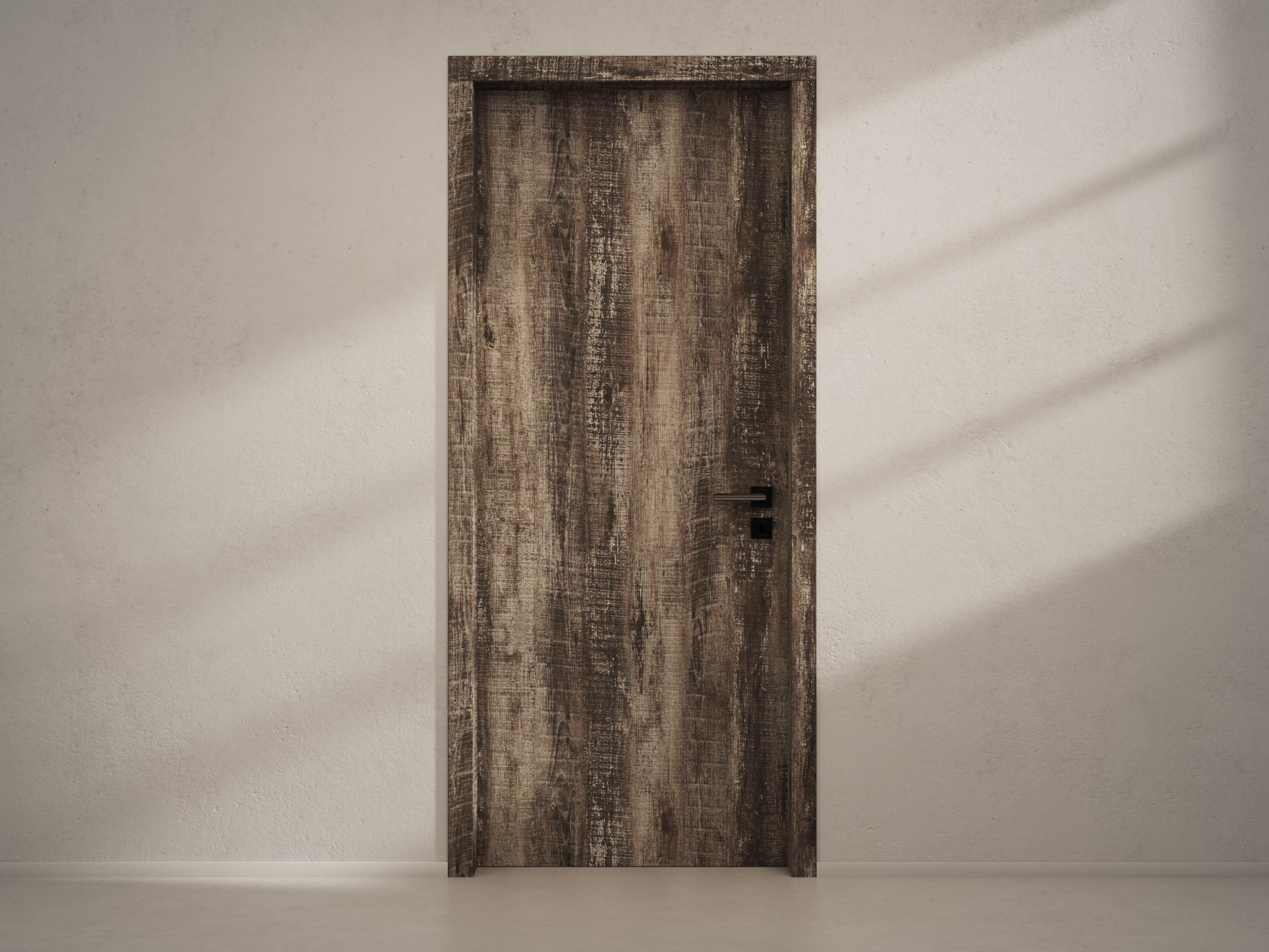 Door with material