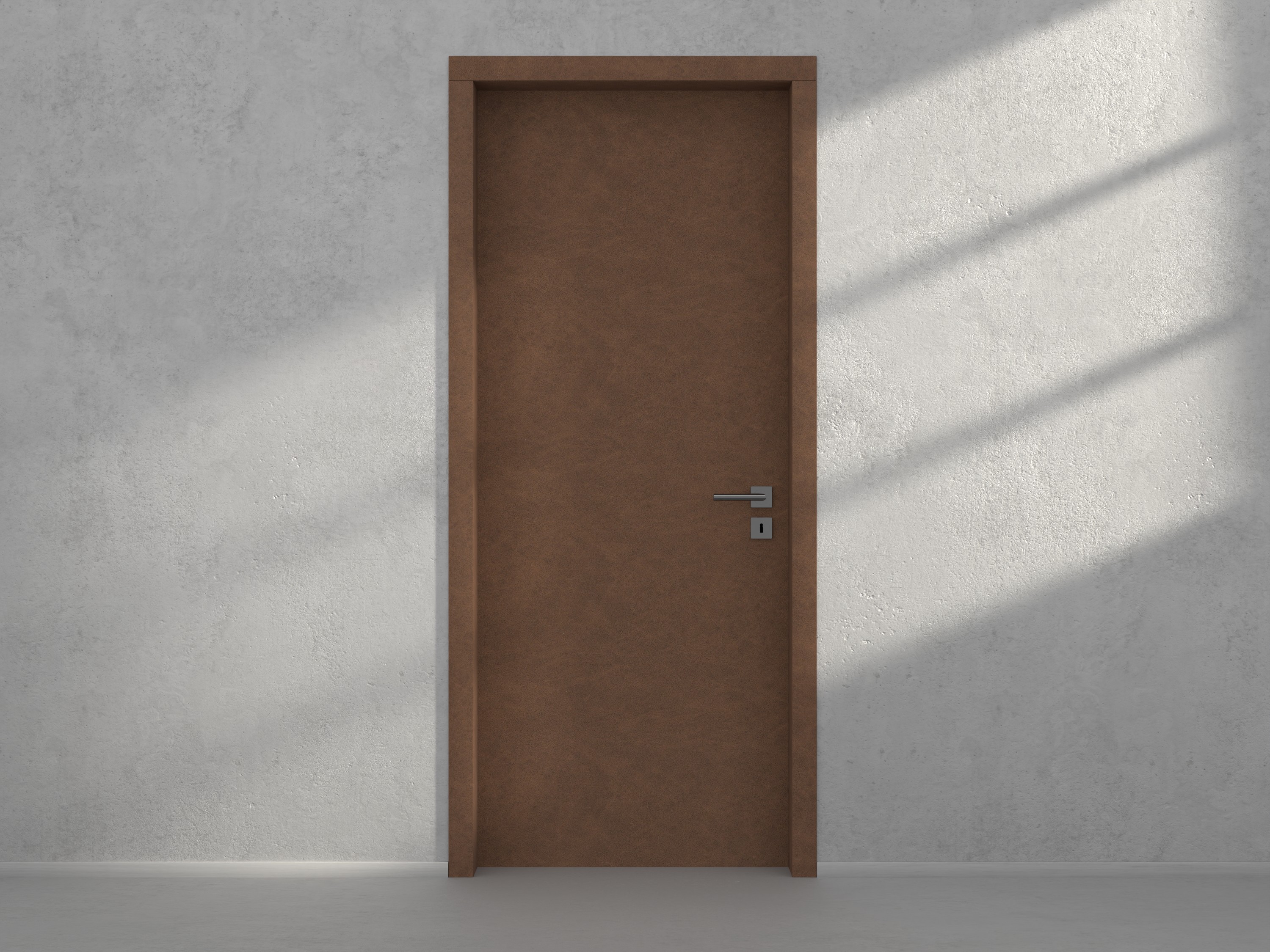 Door with material