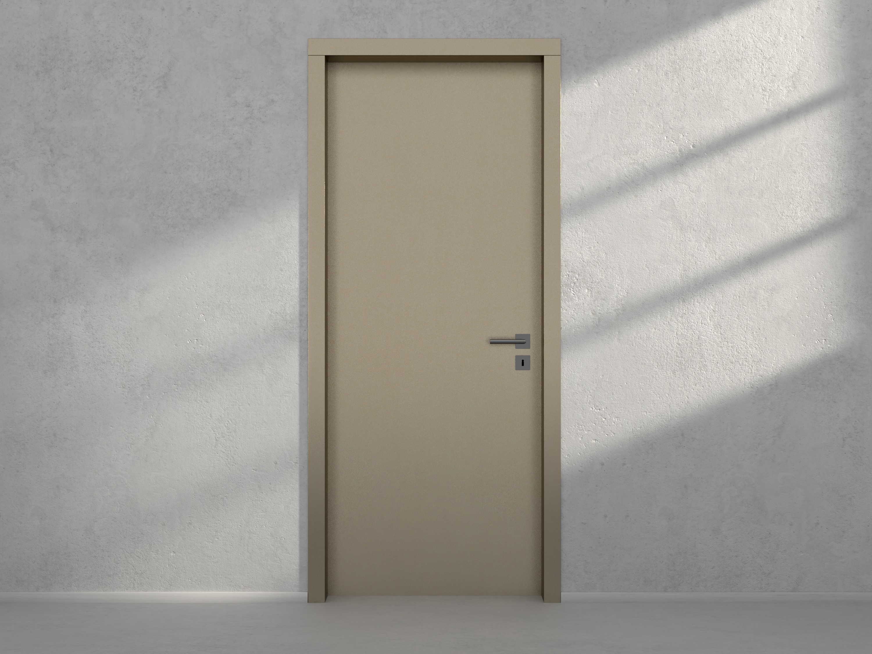 Door with material