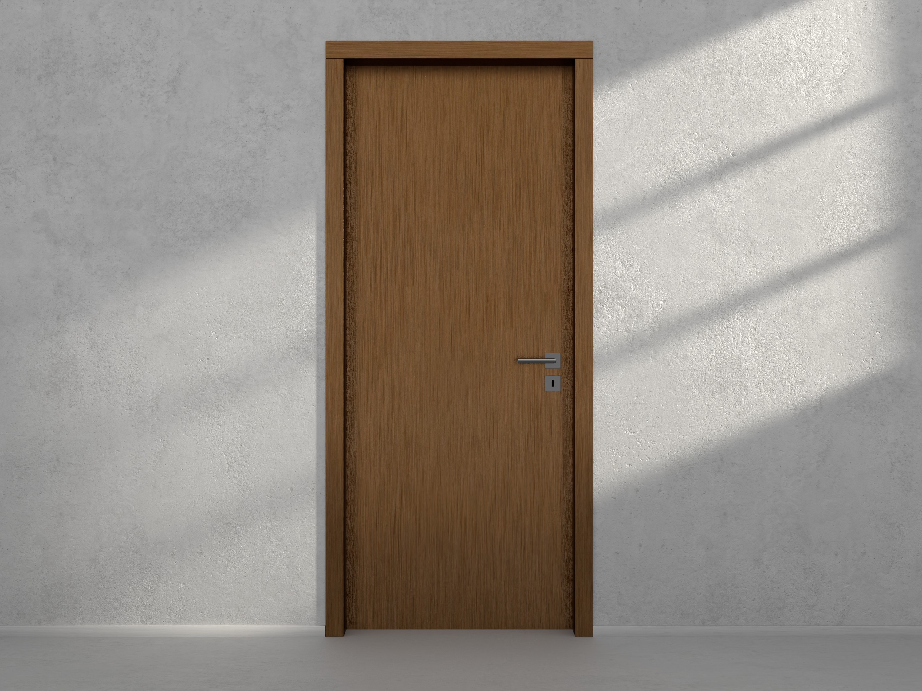 Door with material
