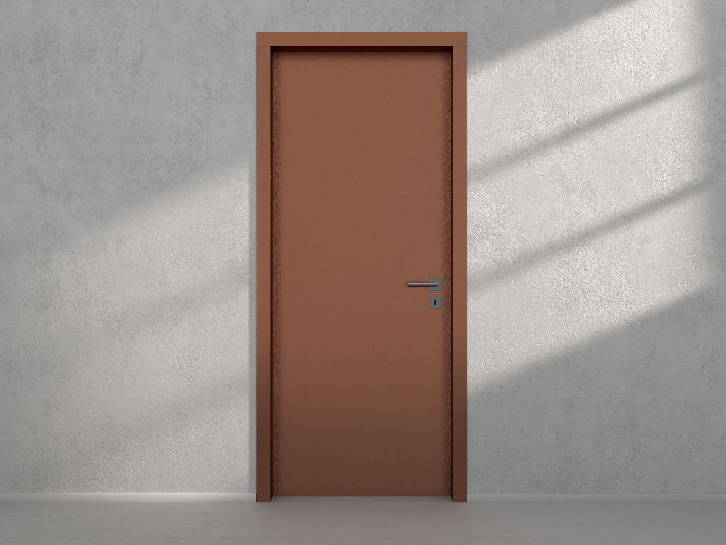 Door with material