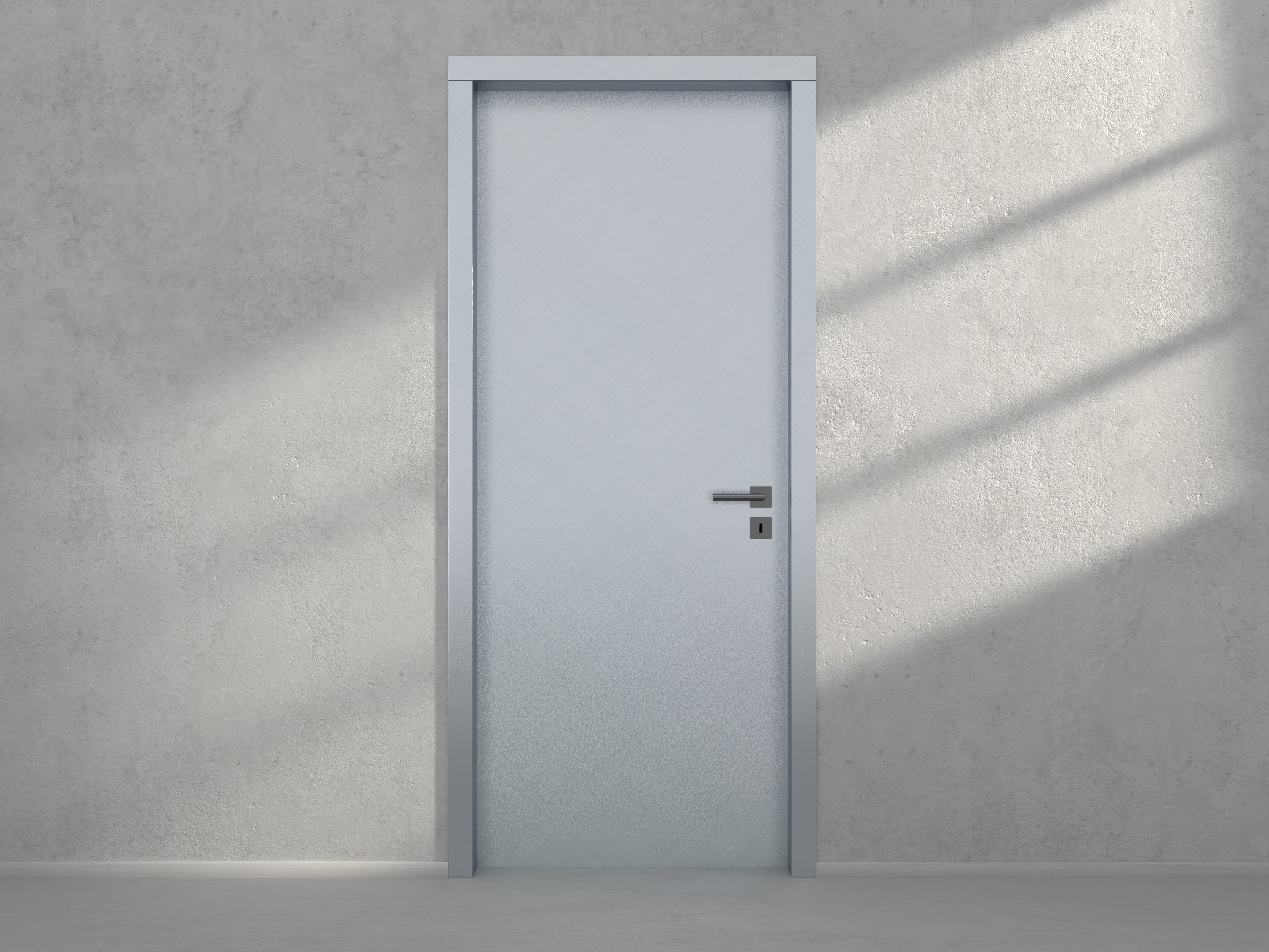 Door with material