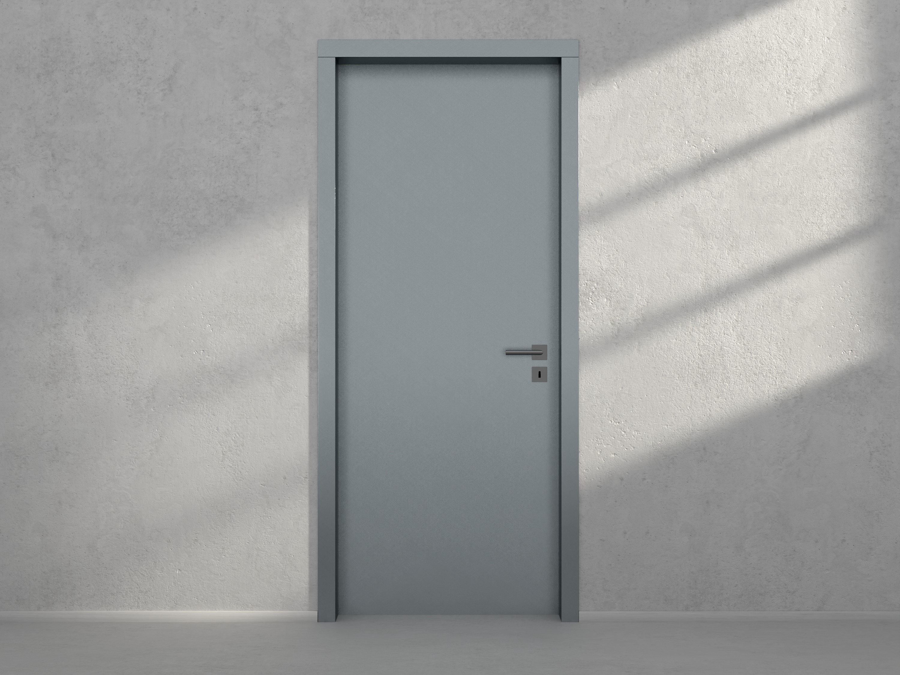 Door with material