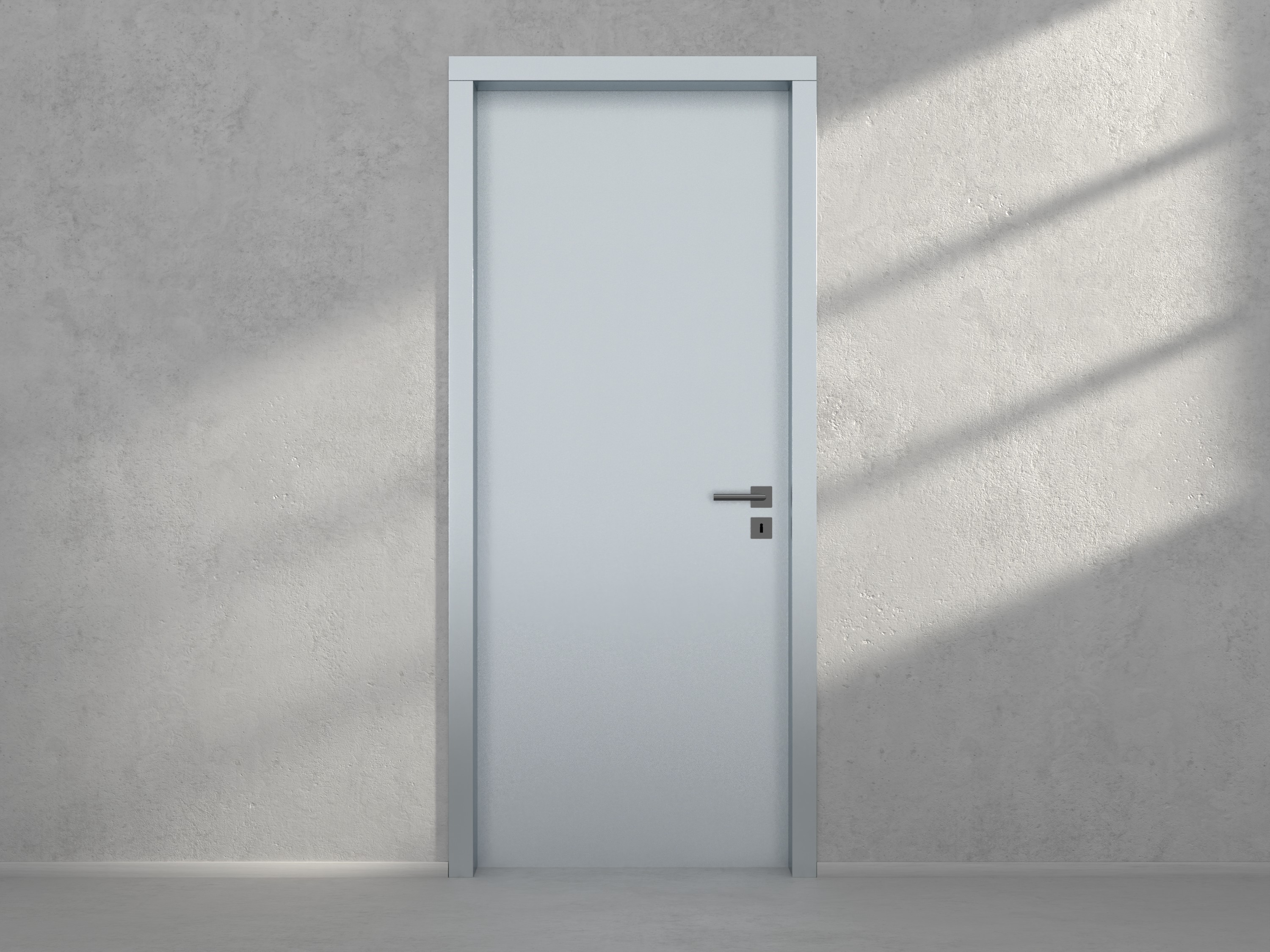 Door with material