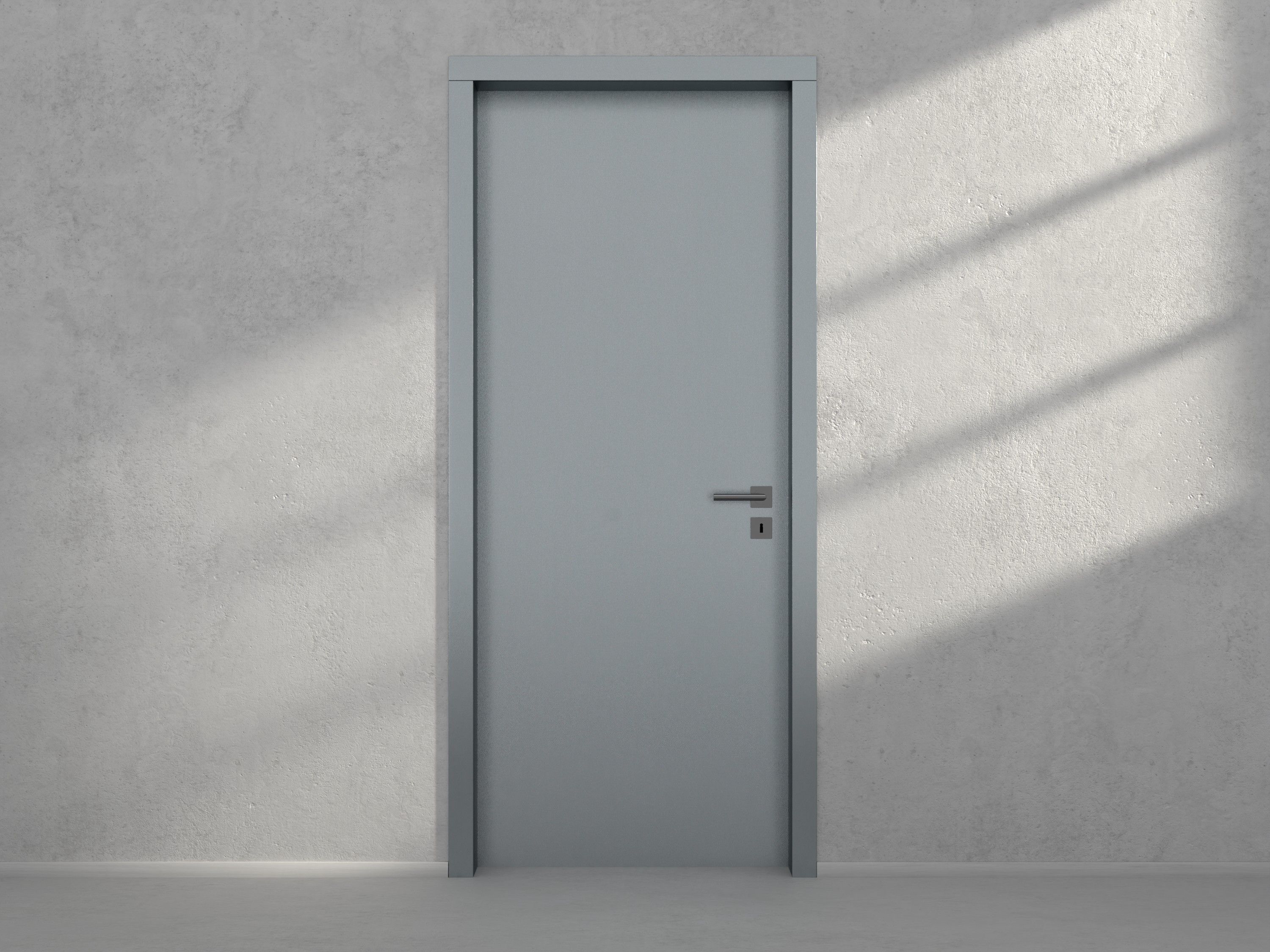 Door with material