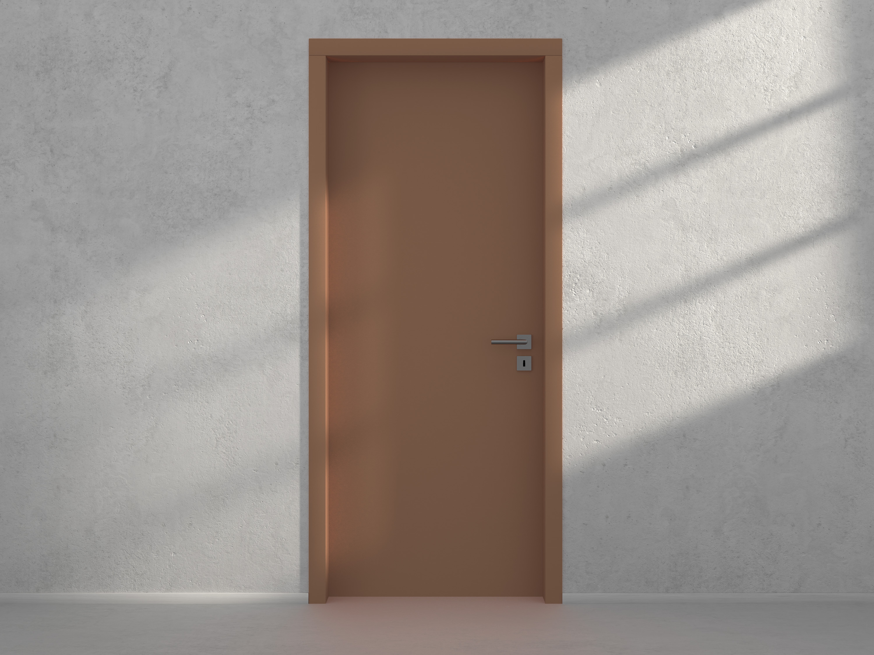 Door with material