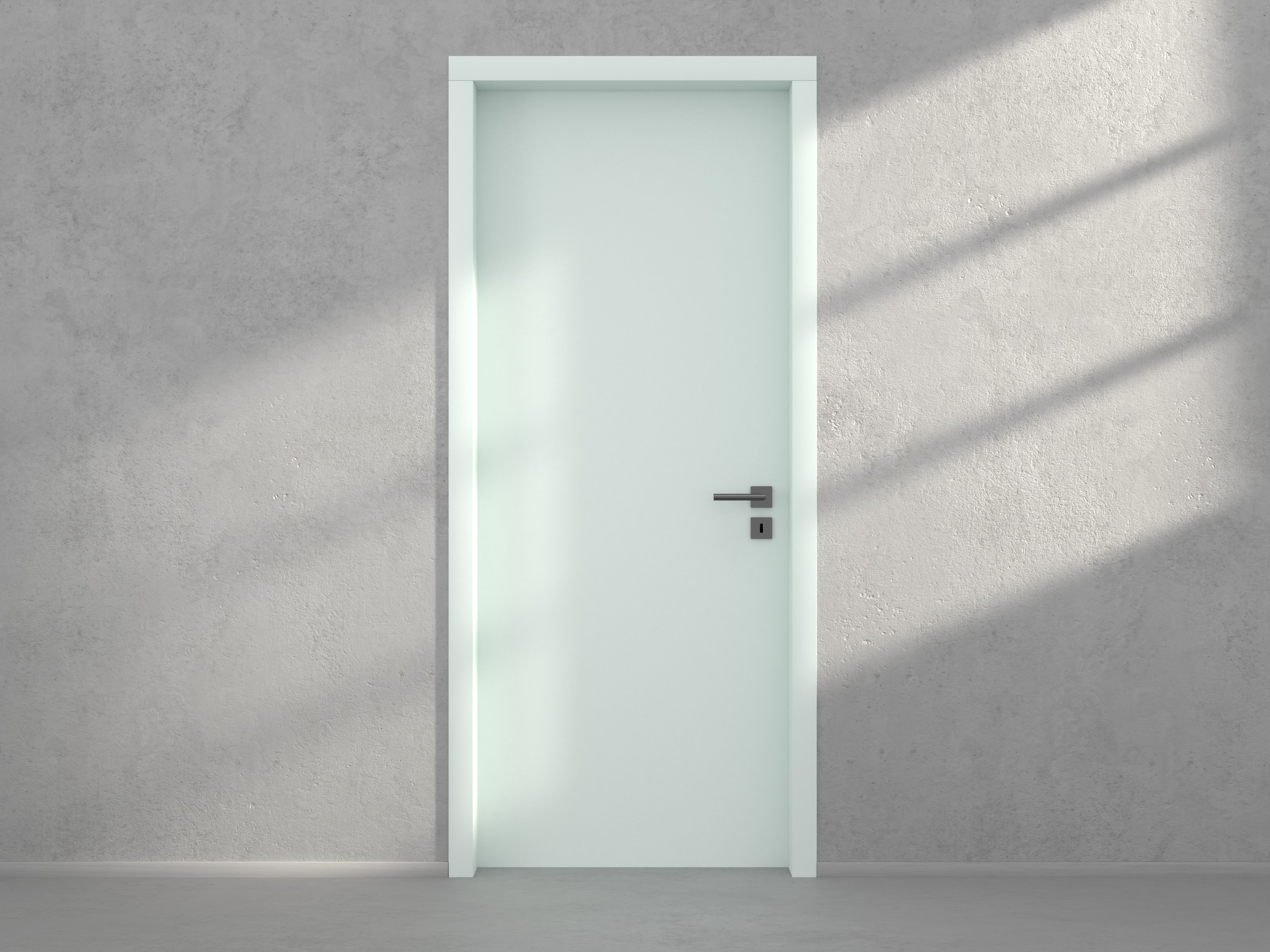 Door with material