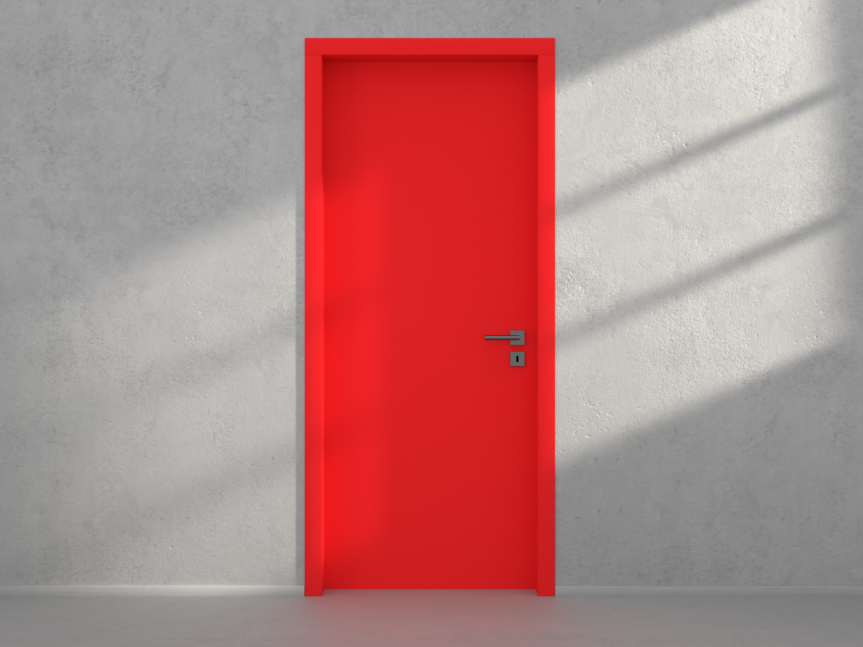 Door with material