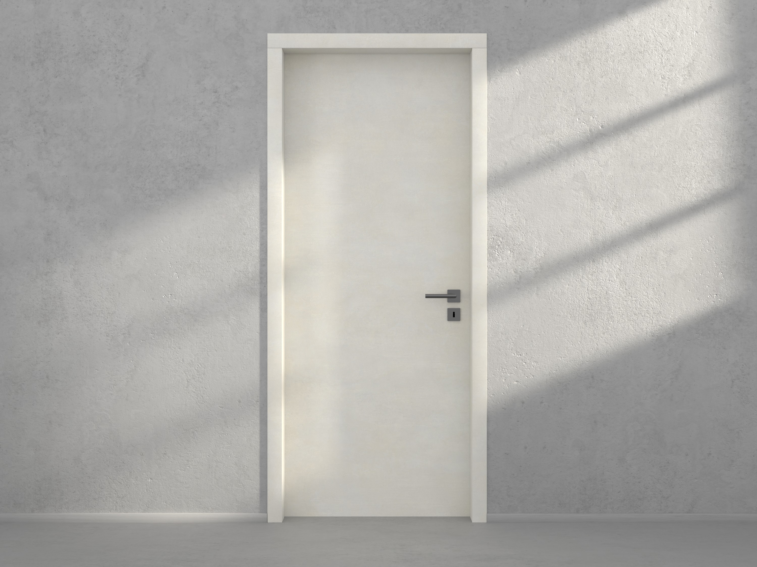 Door with material