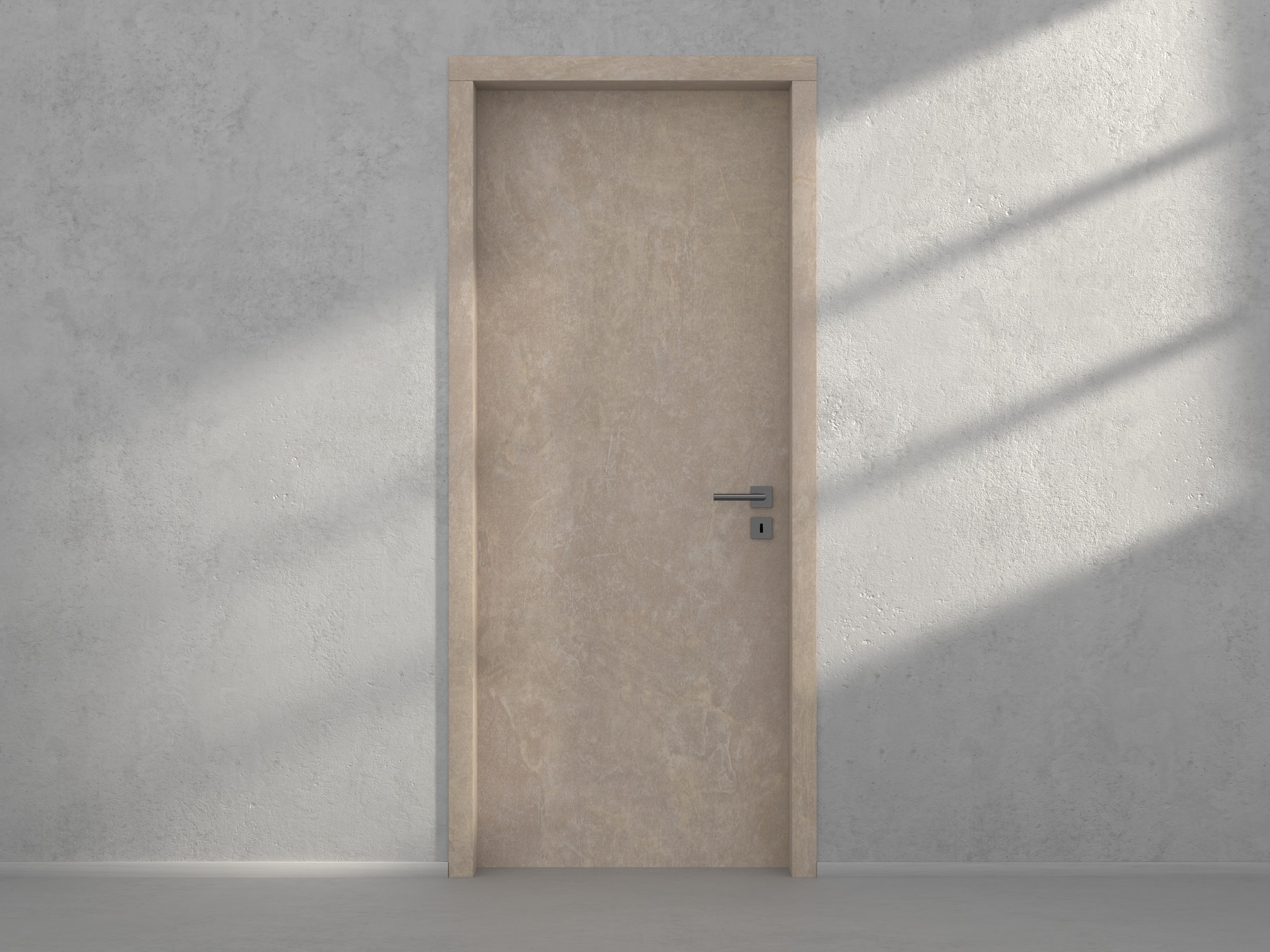 Door with material