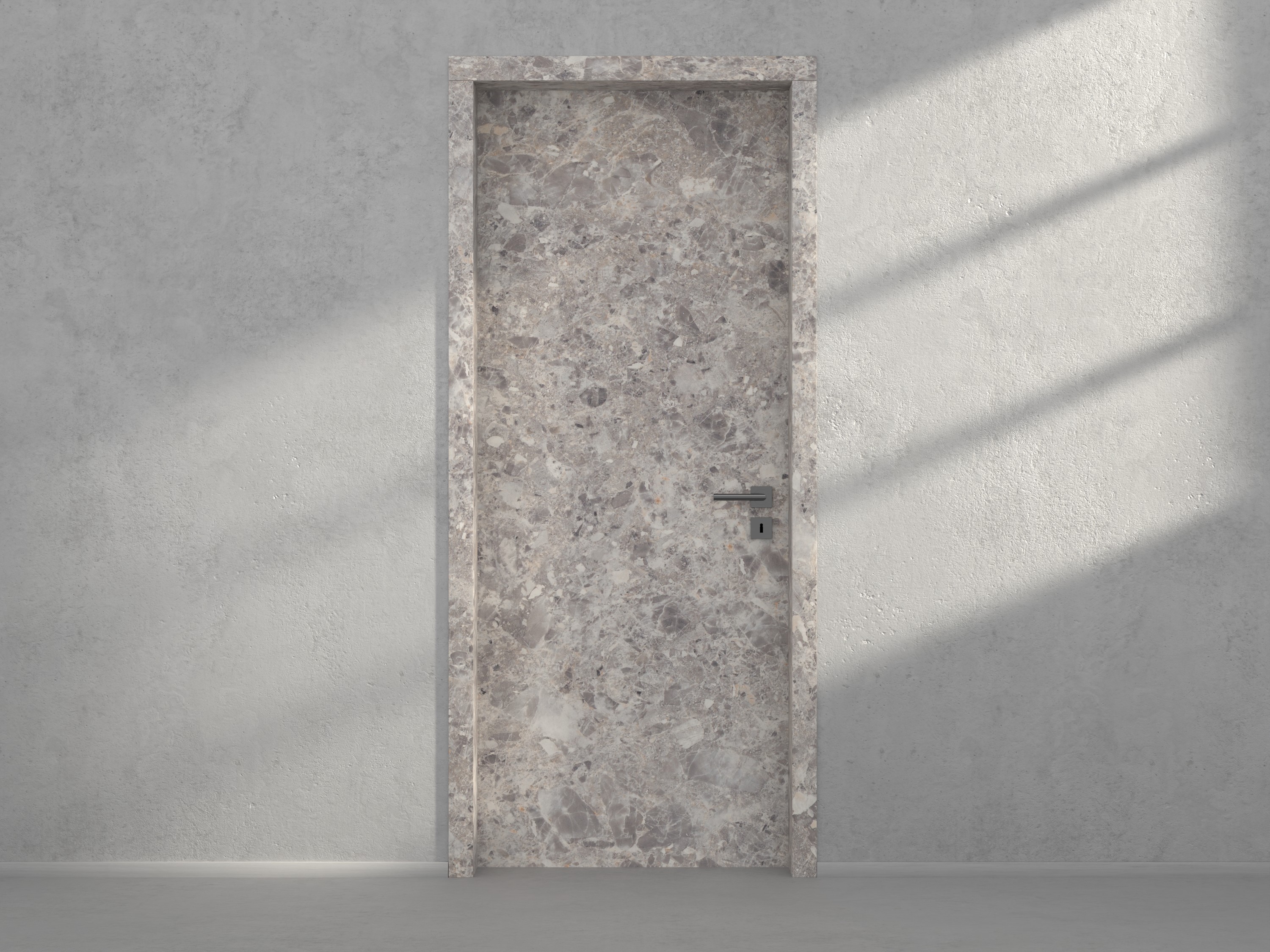 Door with material