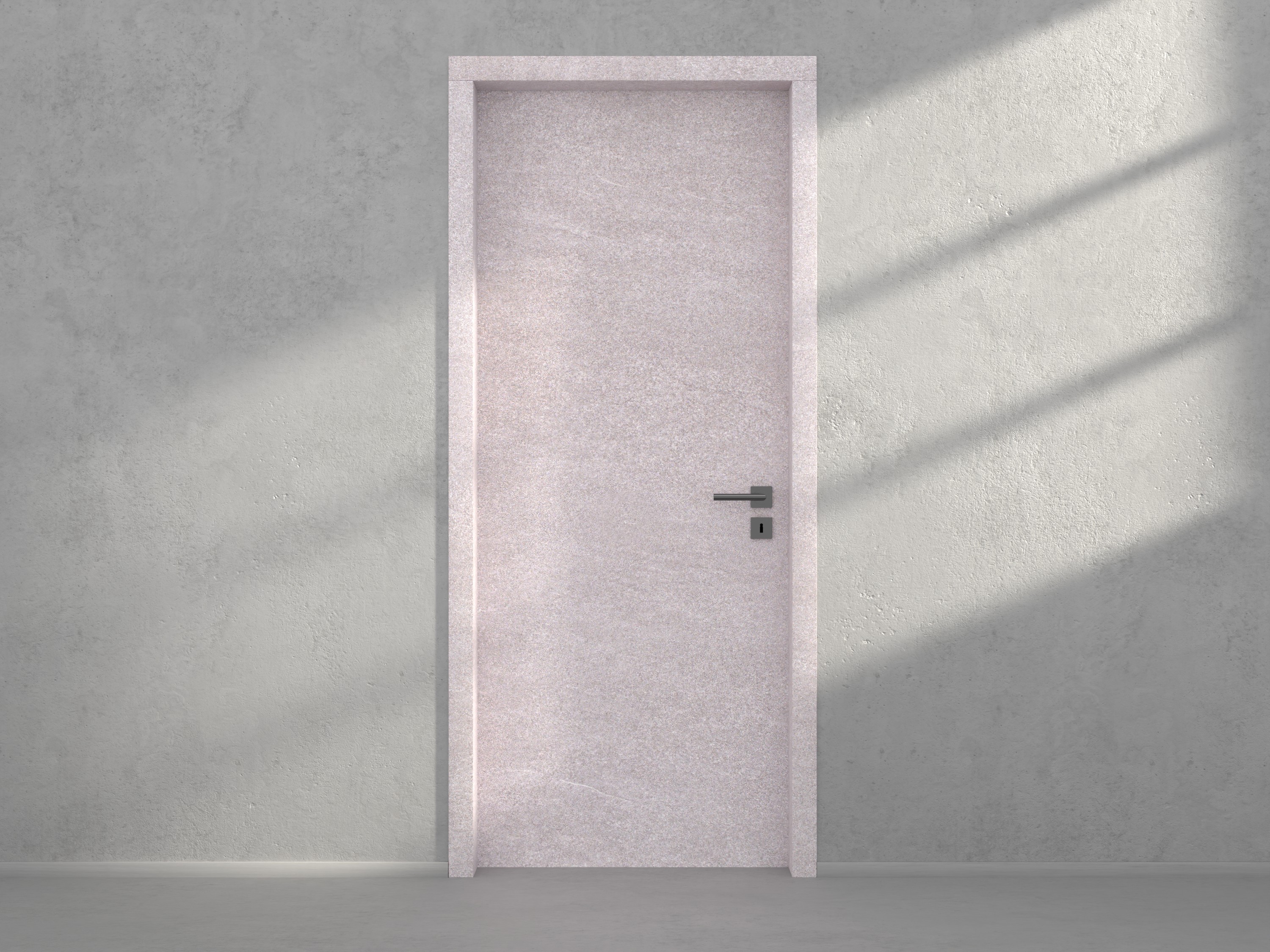 Door with material