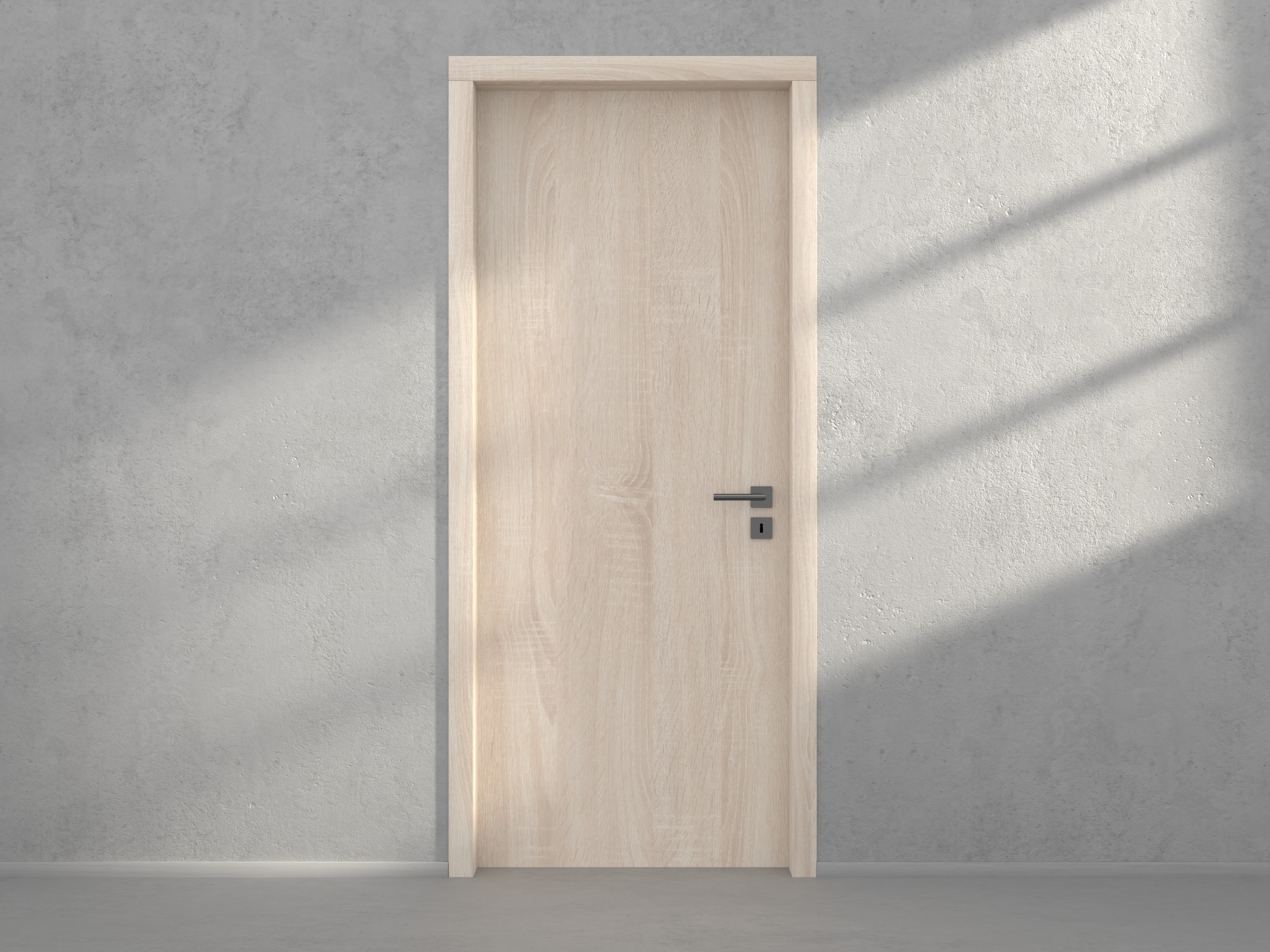 Door with material