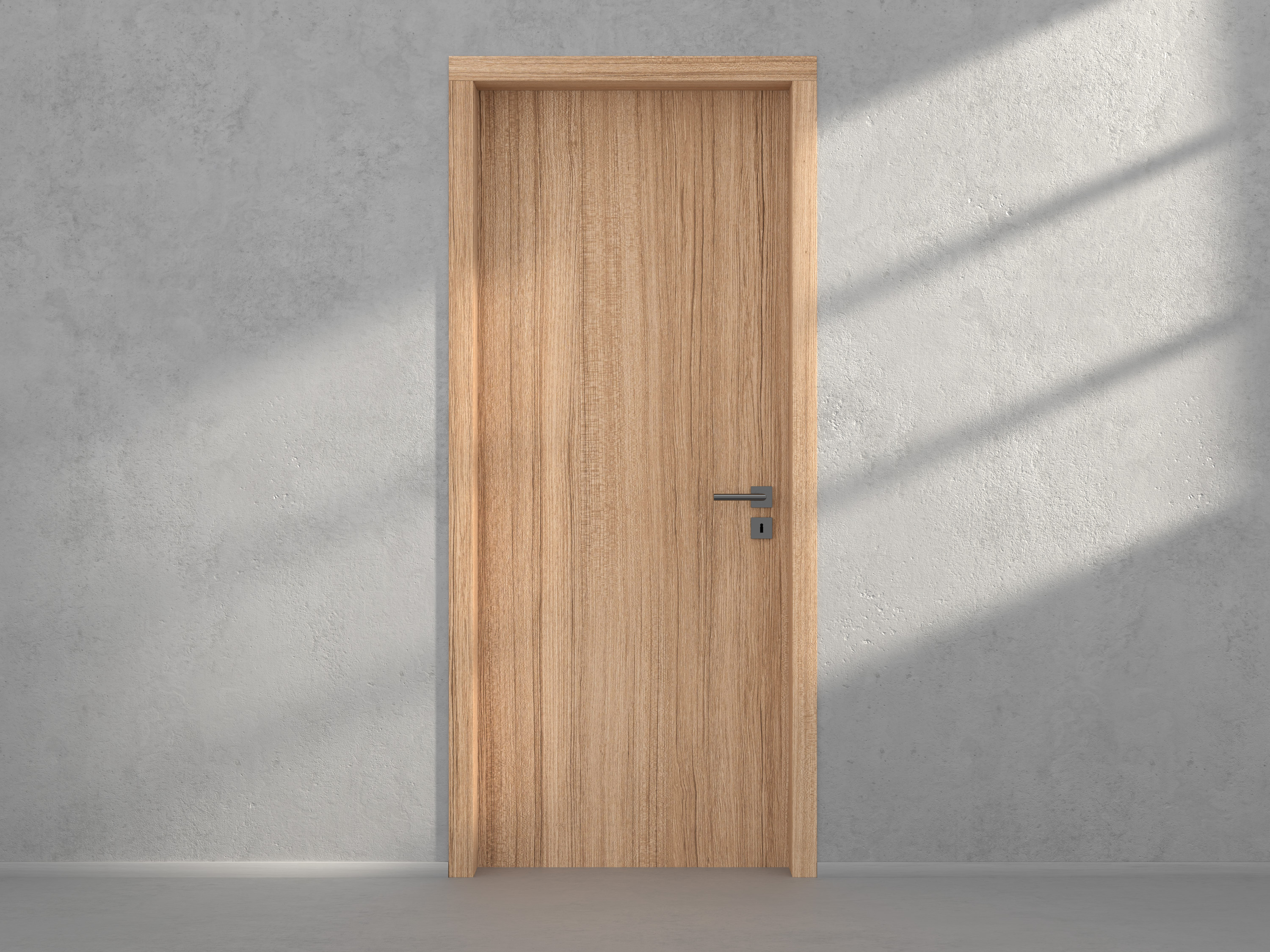 Door with material