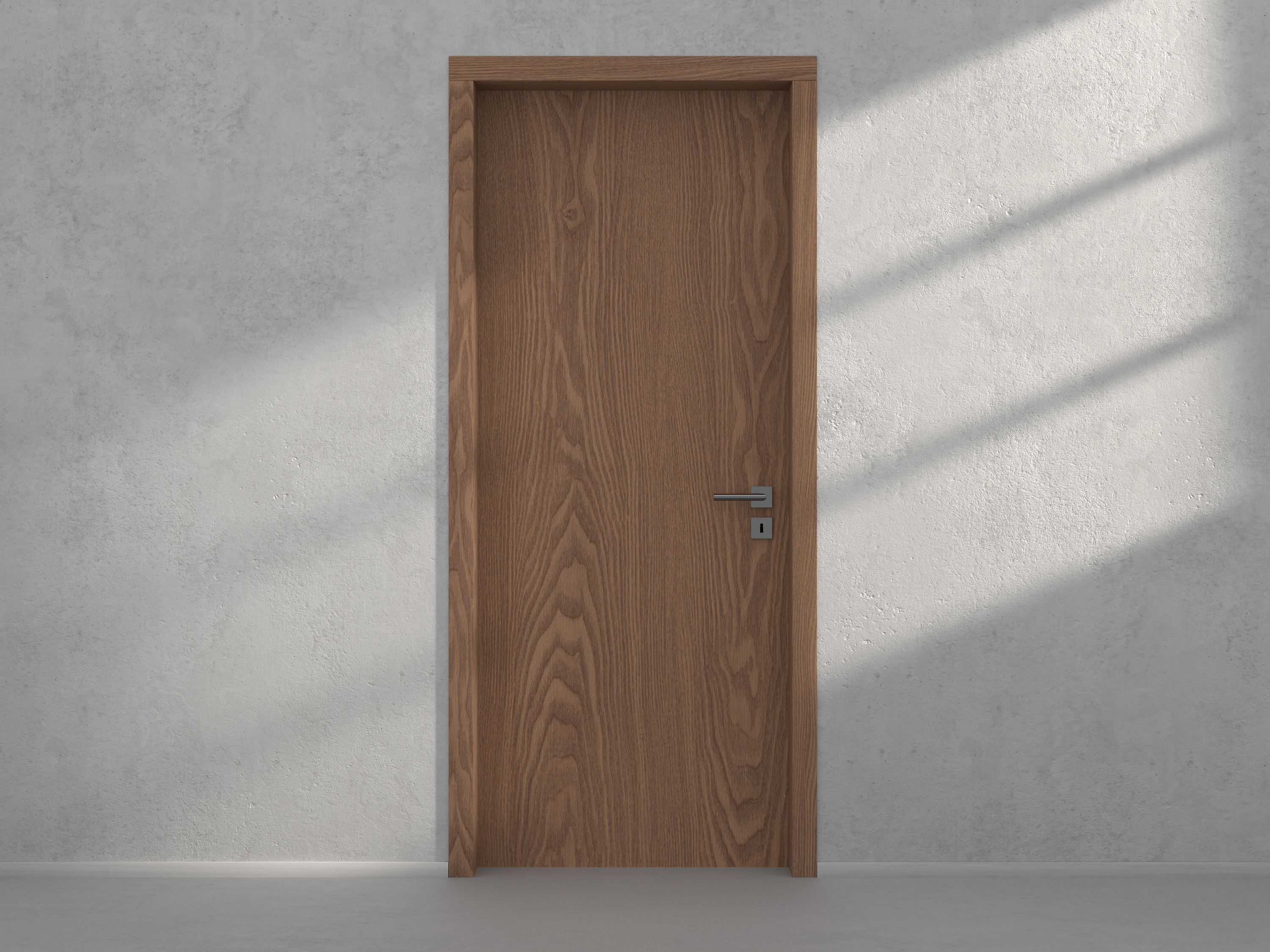 Door with material
