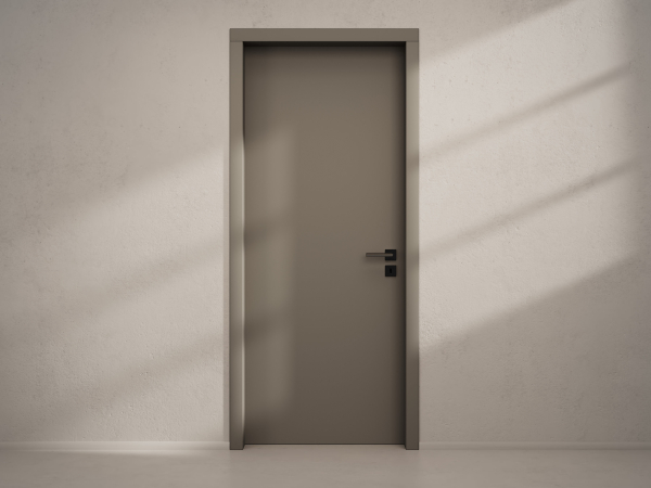 Door with material