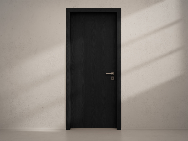 Door with material
