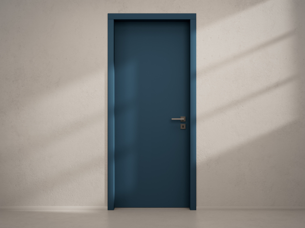 Door with material