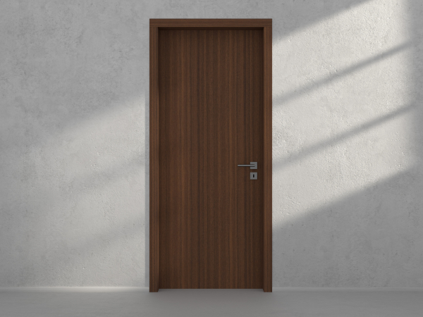 Door with material